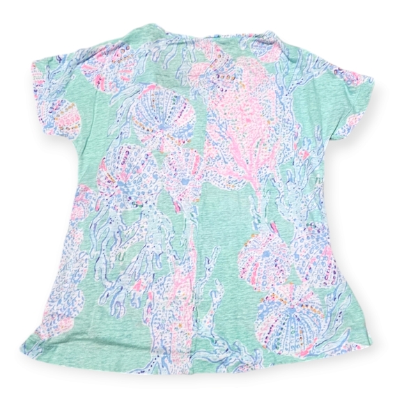 Lilly Pulitzer Mikela 100% Linen Short Sleeve T-shirt - Picture 4 of 9